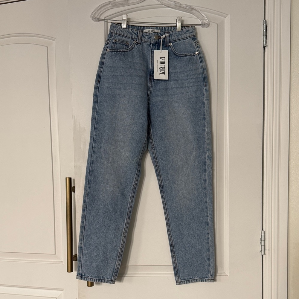 Brand New 12th Tribe High Rise Light Blue Jeans